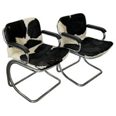 Vintage 1970s Gastone Rinaldi Chrome Chairs 