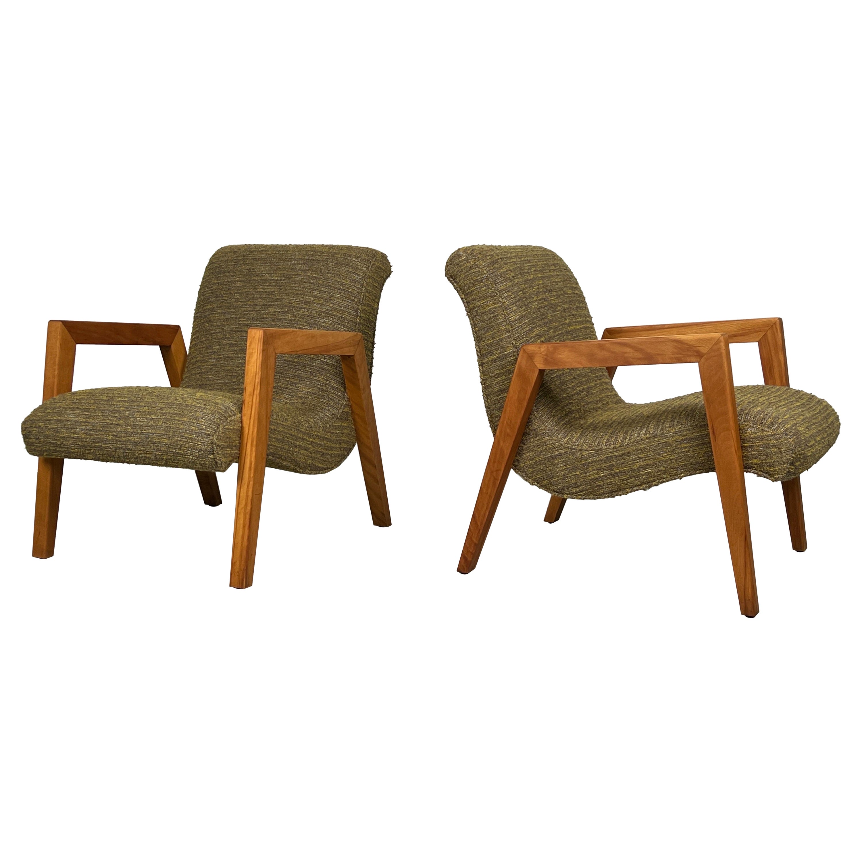 Pair of Russel Wright Lounge Chairs for Conant Ball 