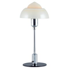 Vintage Fog & Mørup. Table lamp with a "Spejlæg"(Fried Egg) glass shade.