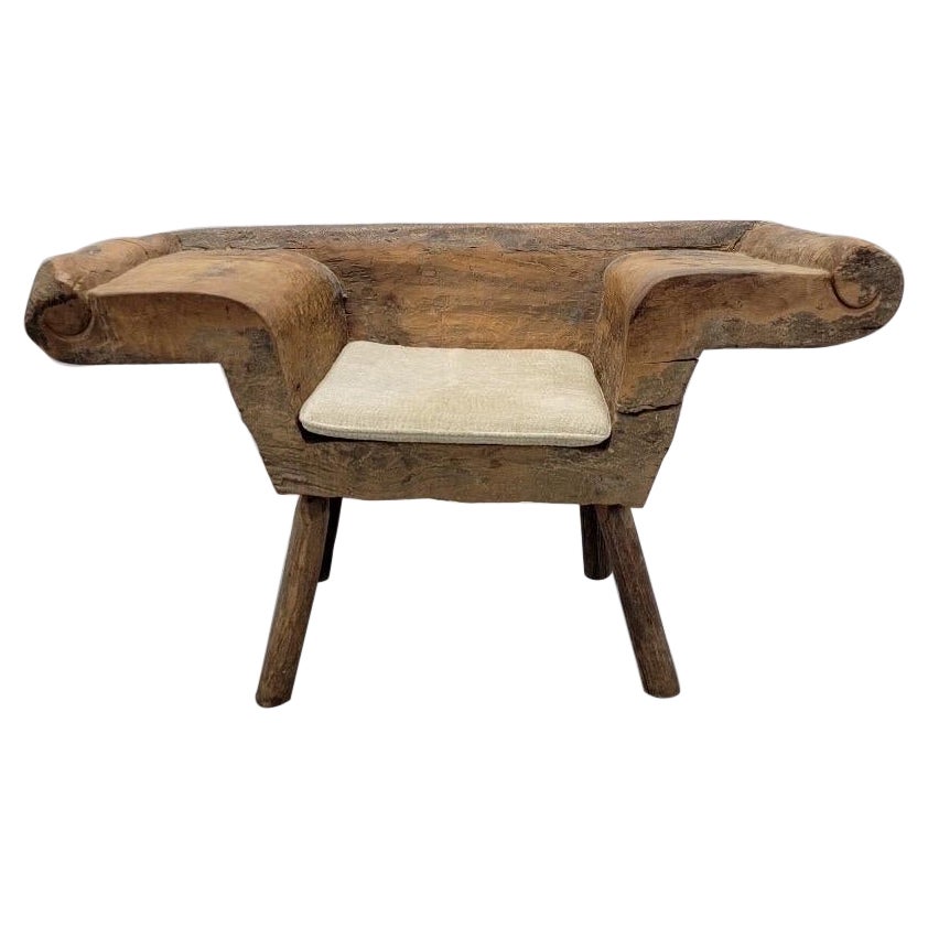 Antique Kampung Teak Root Sitting Bench