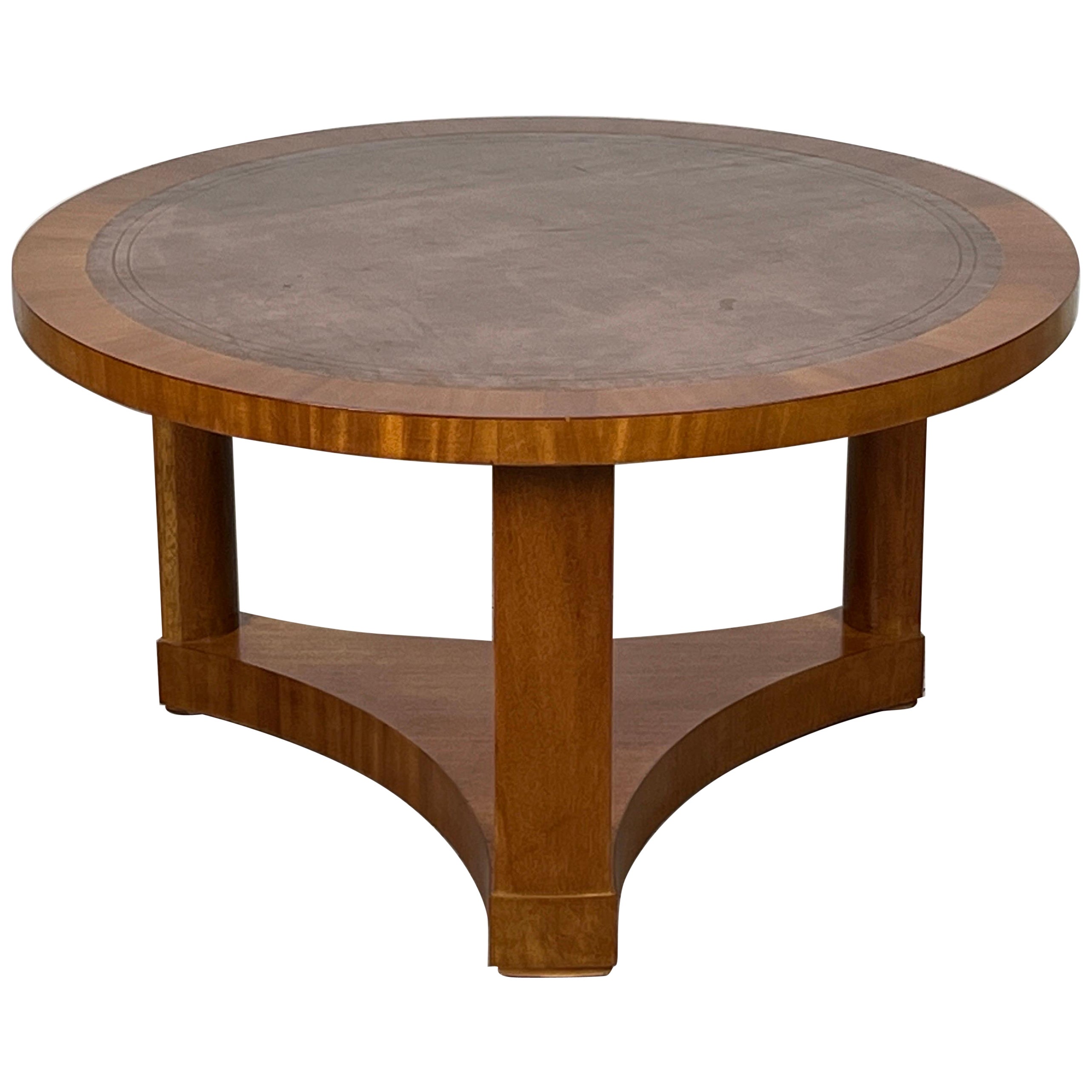 Leather Top Table by Edward Wormley for Dunbar  For Sale
