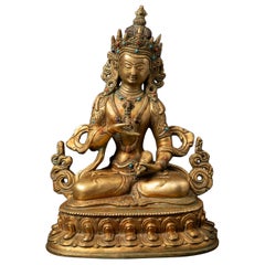 Mid-20th century Old bronze Nepali Vajrasattva statue - OriginalBuddhas