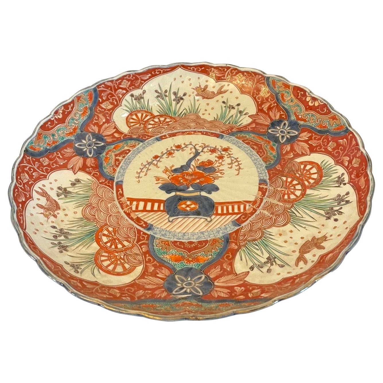 Plato Imari Japonés Victoriano Antiguo de Calidad