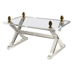 A Lucite ART-DECO NEOCLASSICAL SHABBY-CHIC Side or COFFEE TABLE, France 1970