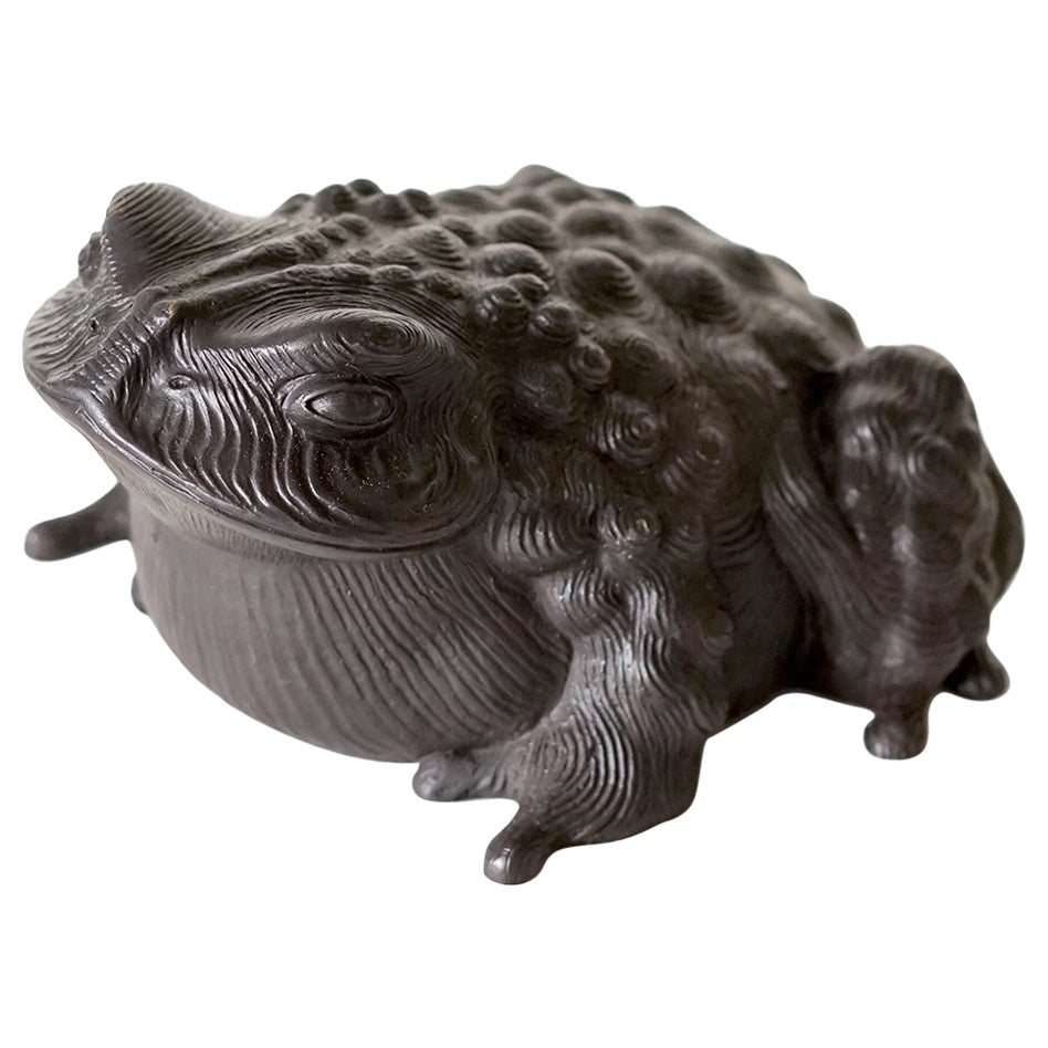 Little Toad Bronze Sculpture by Alexander Lamont For Sale