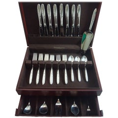 Celeste by Gorham Sterling Silver Flatware Set Service 38 Pieces Retro, 1950s