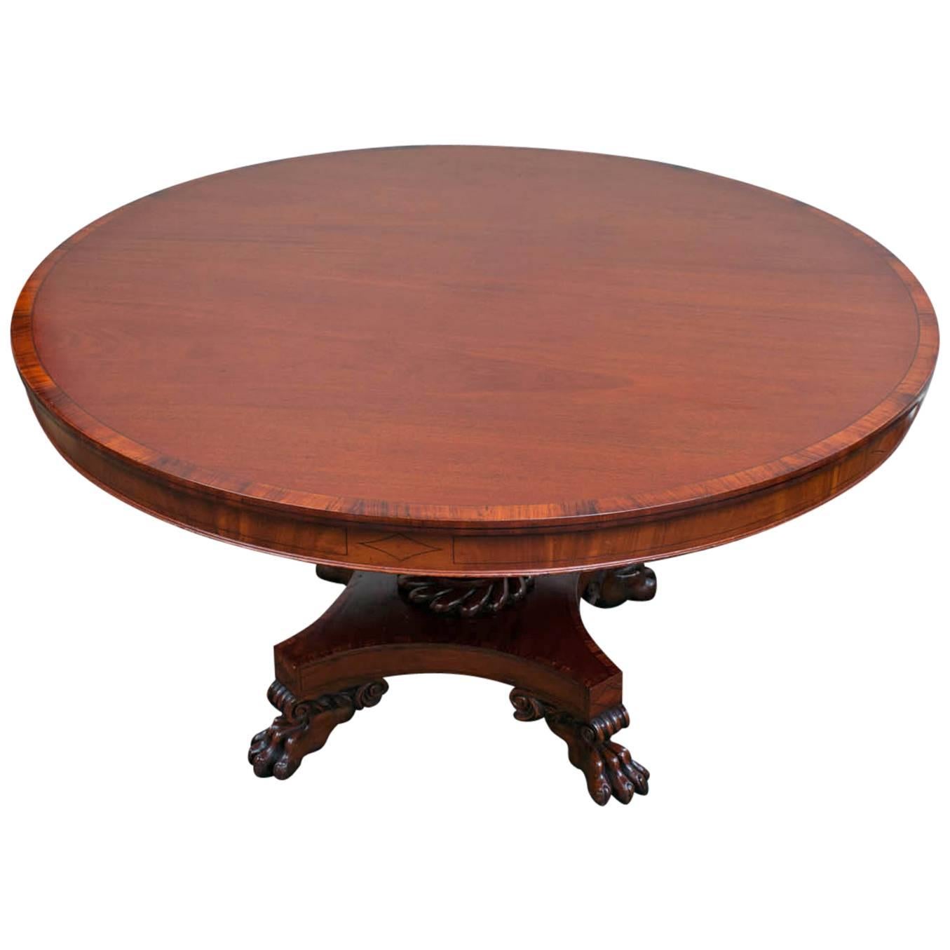 William IV Tip-Top Center Table, England, circa 1825