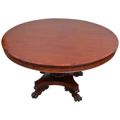 Antique William IV Tip-Top Center Table, England, circa 1825