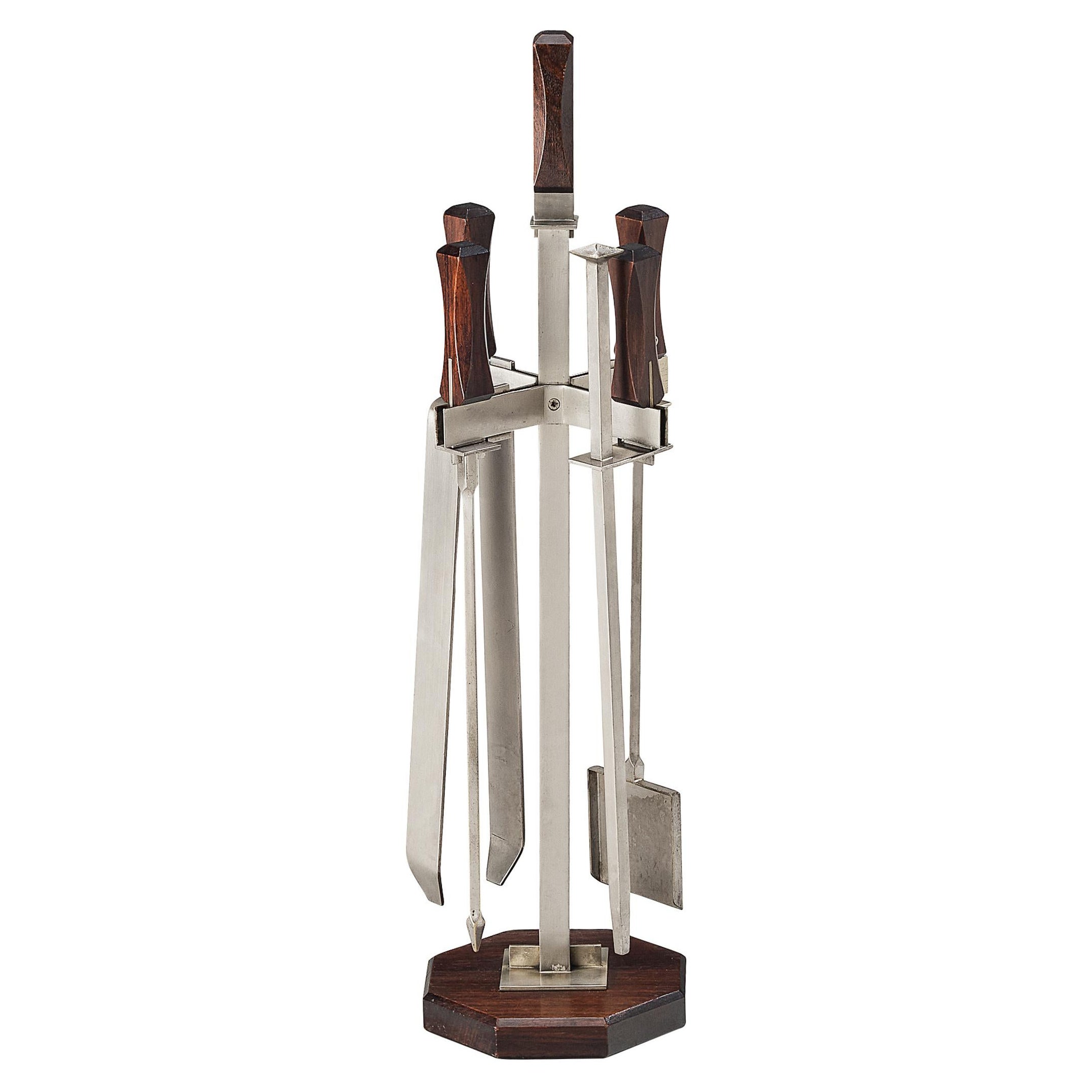 Rare outils de cheminée Altair d'Ico Parisi pour Stildomus  en vente