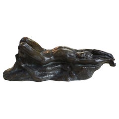 Italian Art Deco Bronze Sculpture Of A Nude Male