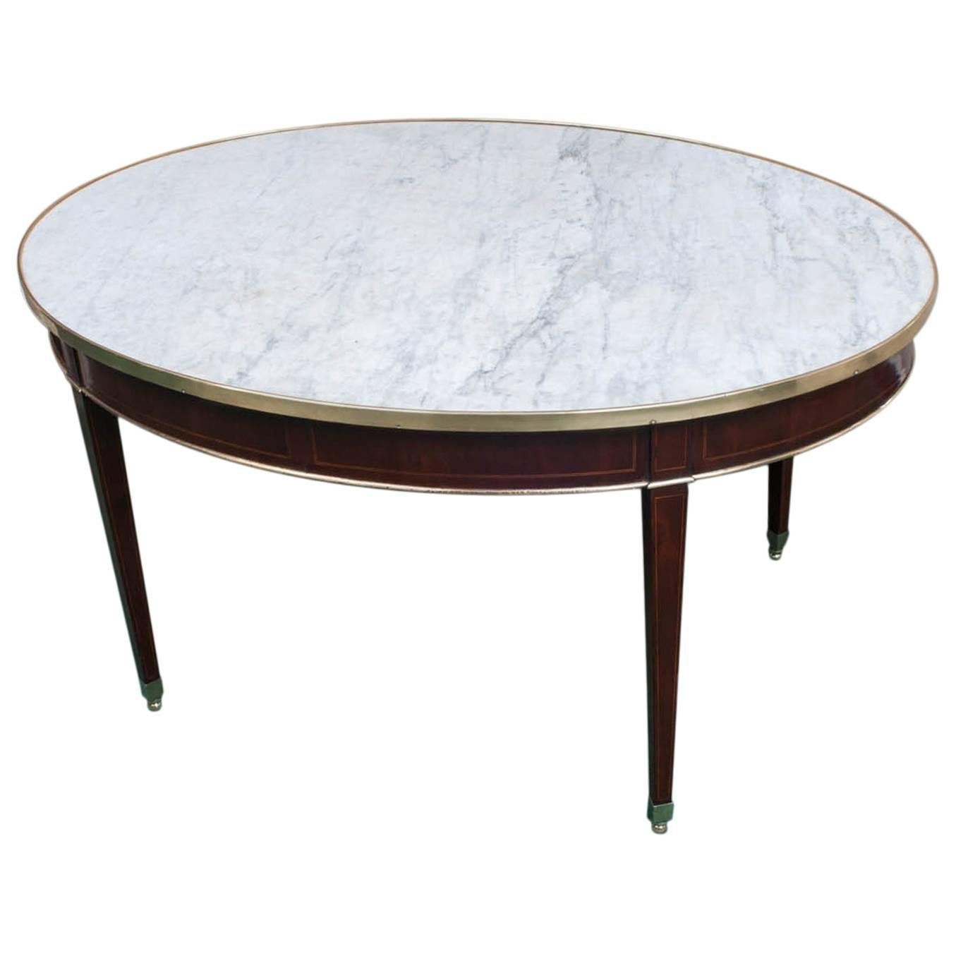 Rare Marble-Topped Edwardian Dining or Center Table, England, circa 1910