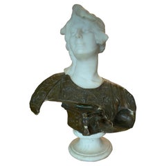 Antique Bust in marble and bronze by Berthoud