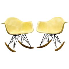 Pair of Early Rope Edge RAR Chairs by Charles and Ray Eames