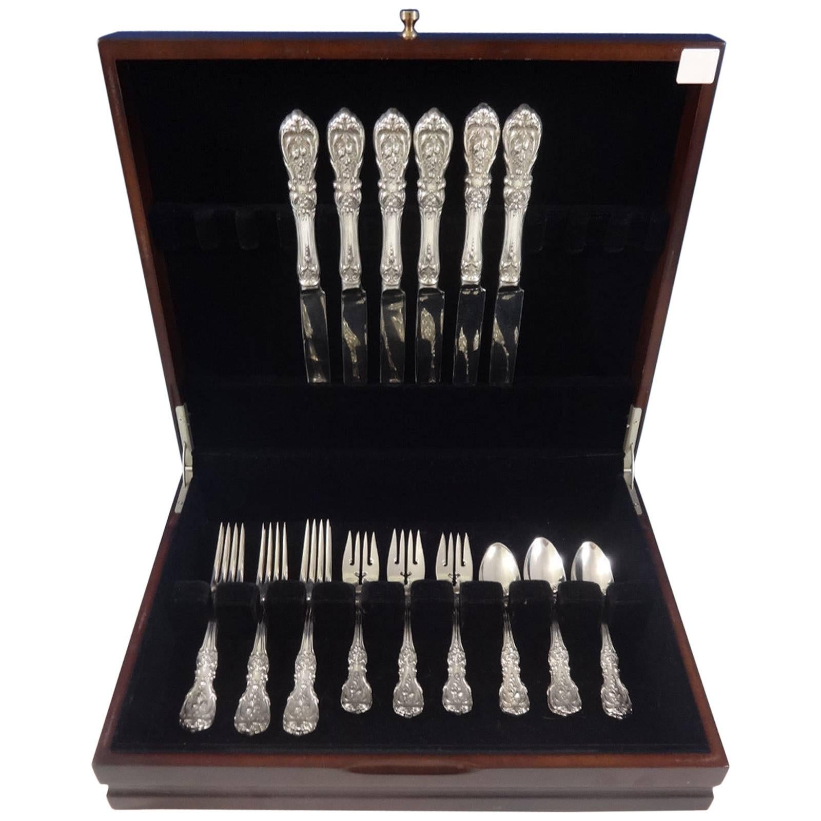 Francis I by Reed 
Barton Sterling Silver Flatware Service Set 24 Pieces, Old