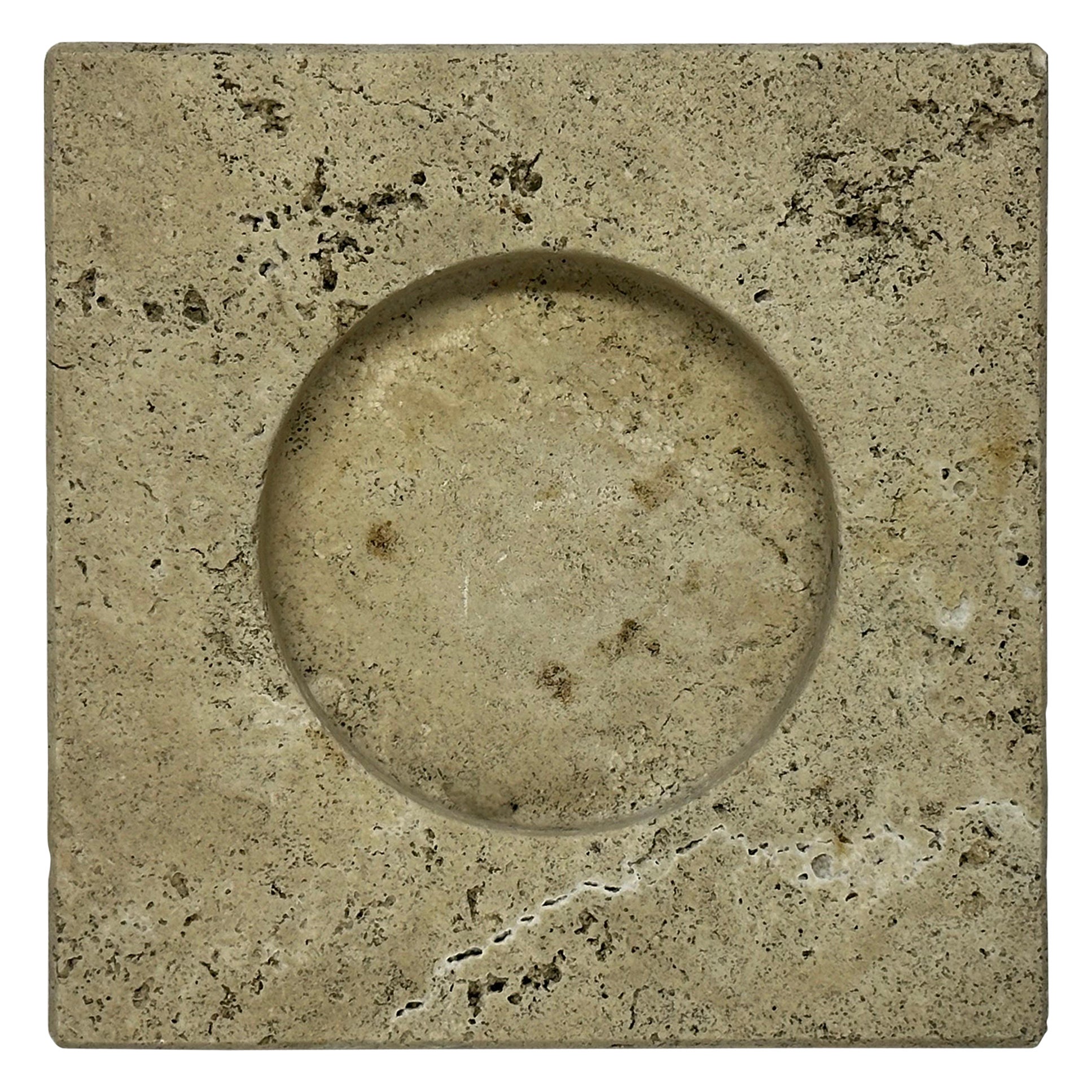 Mid-Century Italian Travertine Ash Tray, 1970s For Sale