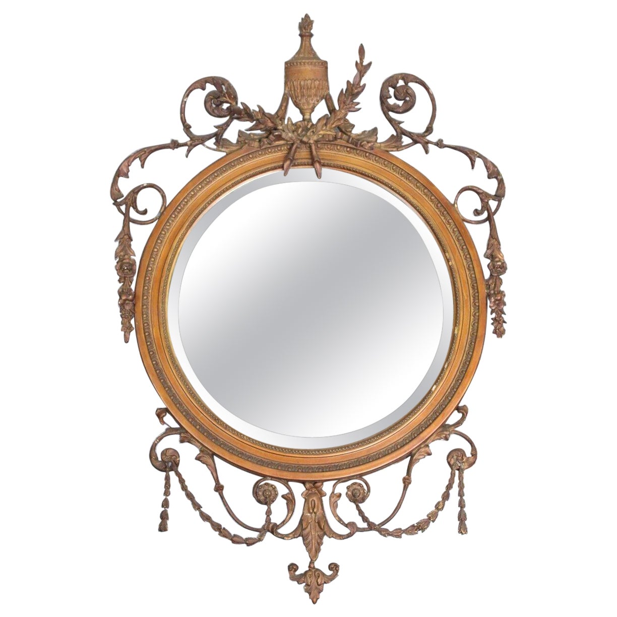 Adam Style Neoclassical Wall Mirror For Sale