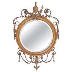 Antique Adam Style Neoclassical Wall Mirror