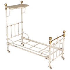 Retro 19th Century French Cast Iron Sampler Bed 