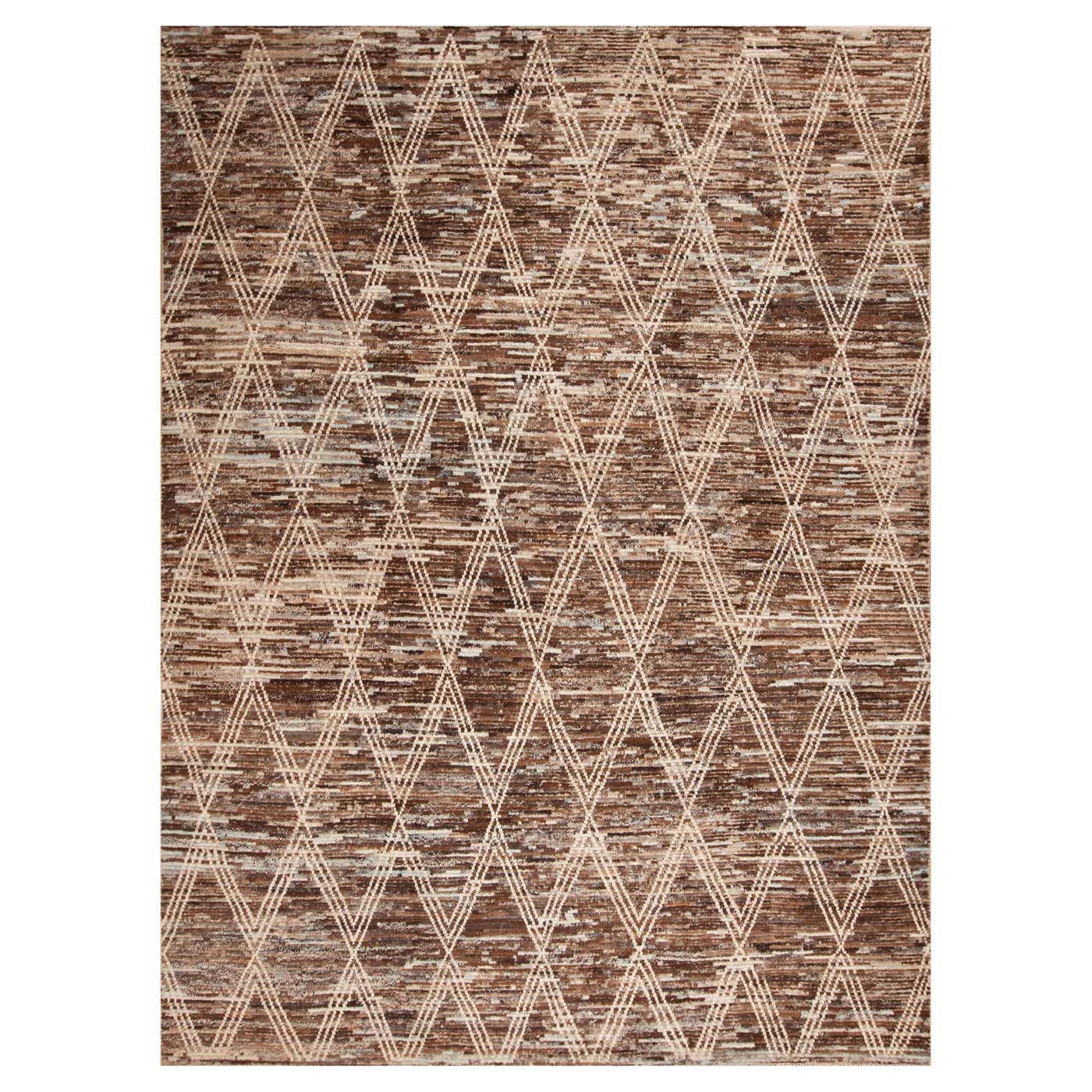 Nazmiyal Collection Earthy Brown Tribal Geometric Modern Rug 10' x 13'5 ...