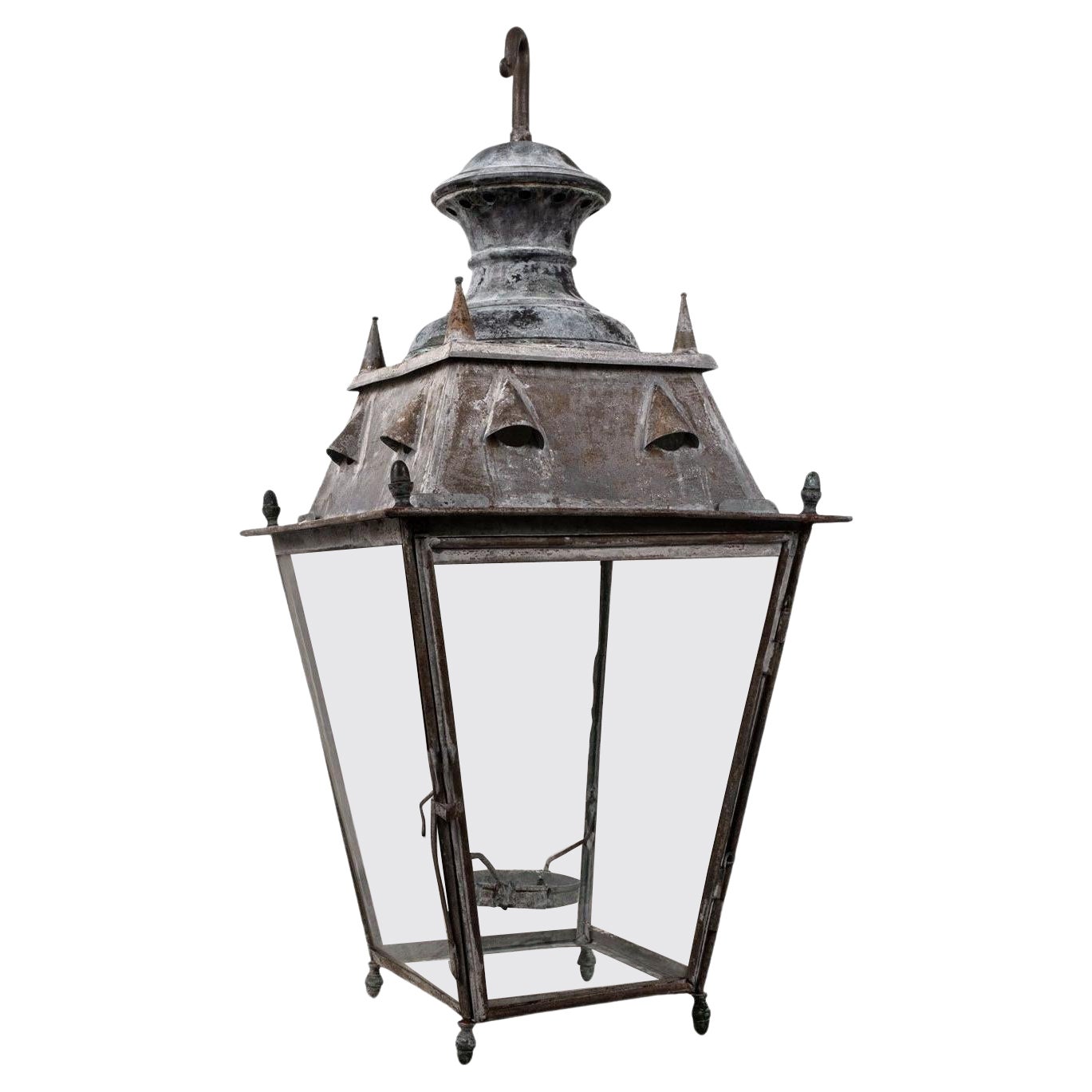 Tole and Glass French Lantern
