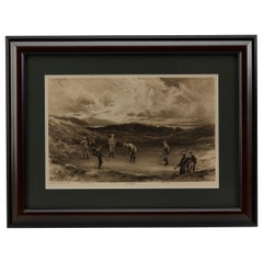 "Hoylake - Punch Bowl Hole" by James Michael Brown, Used Golf Print, 1911