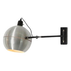 1970er Wandleuchte Globe Extension mit ausziehbarem Arm