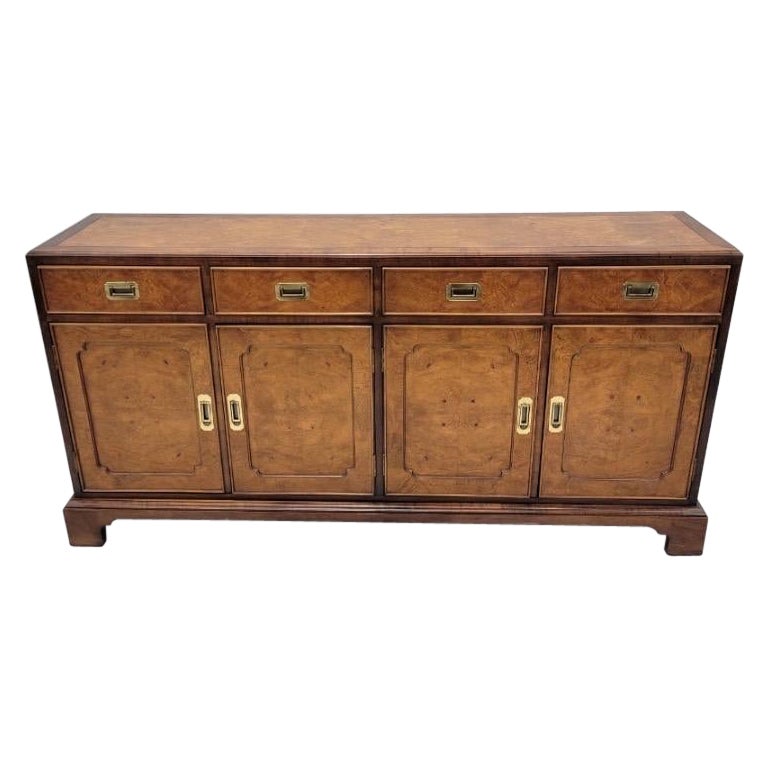 Hollywood Regency Walnut Burl Sideboard by Ray Sabota for Century Furniture