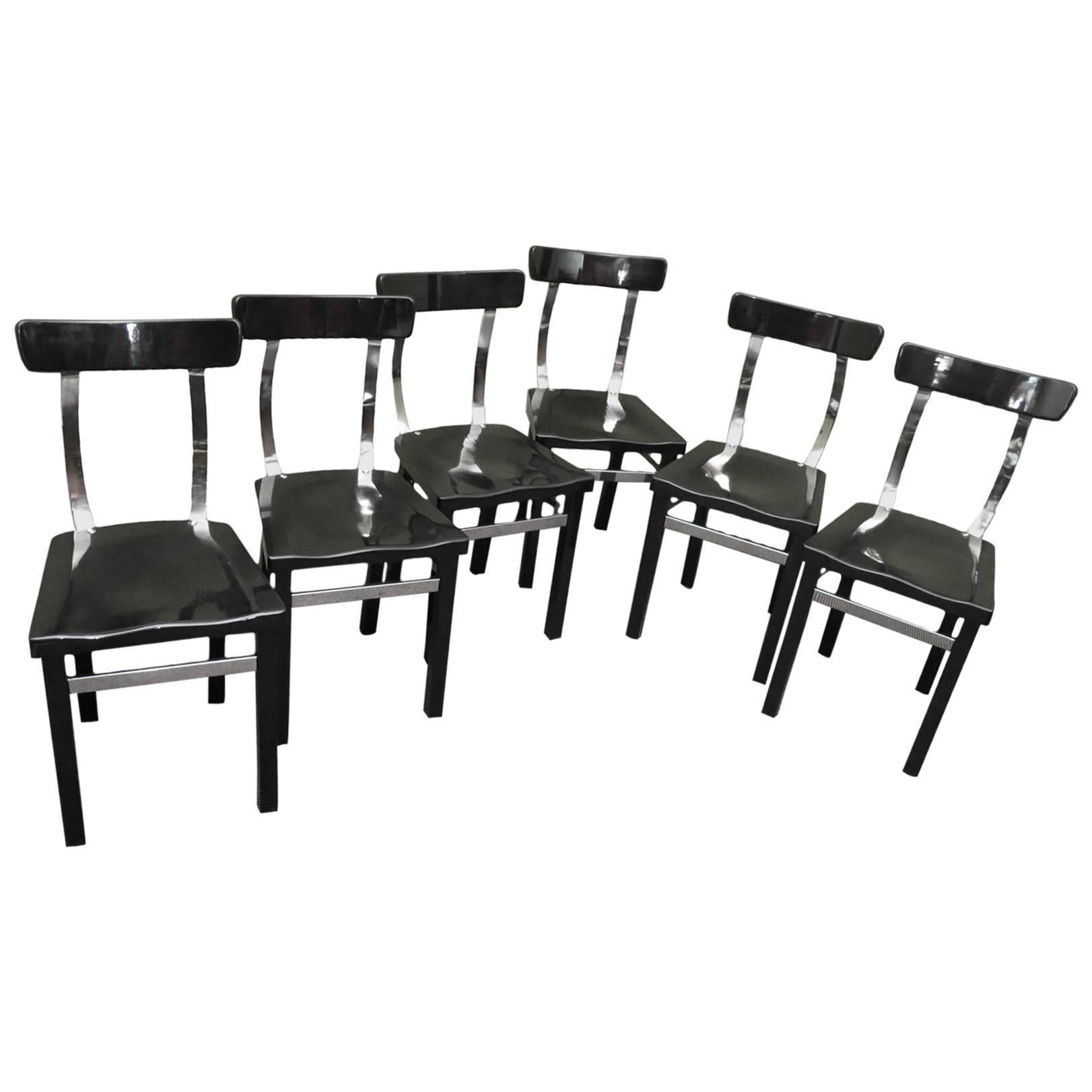 Six Chairs by Lajos Kozma