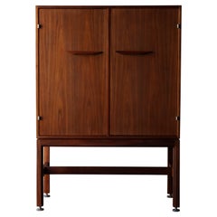 Retro Tall Walnut Cabinet by Jens Risom, 1960s - Mid Century