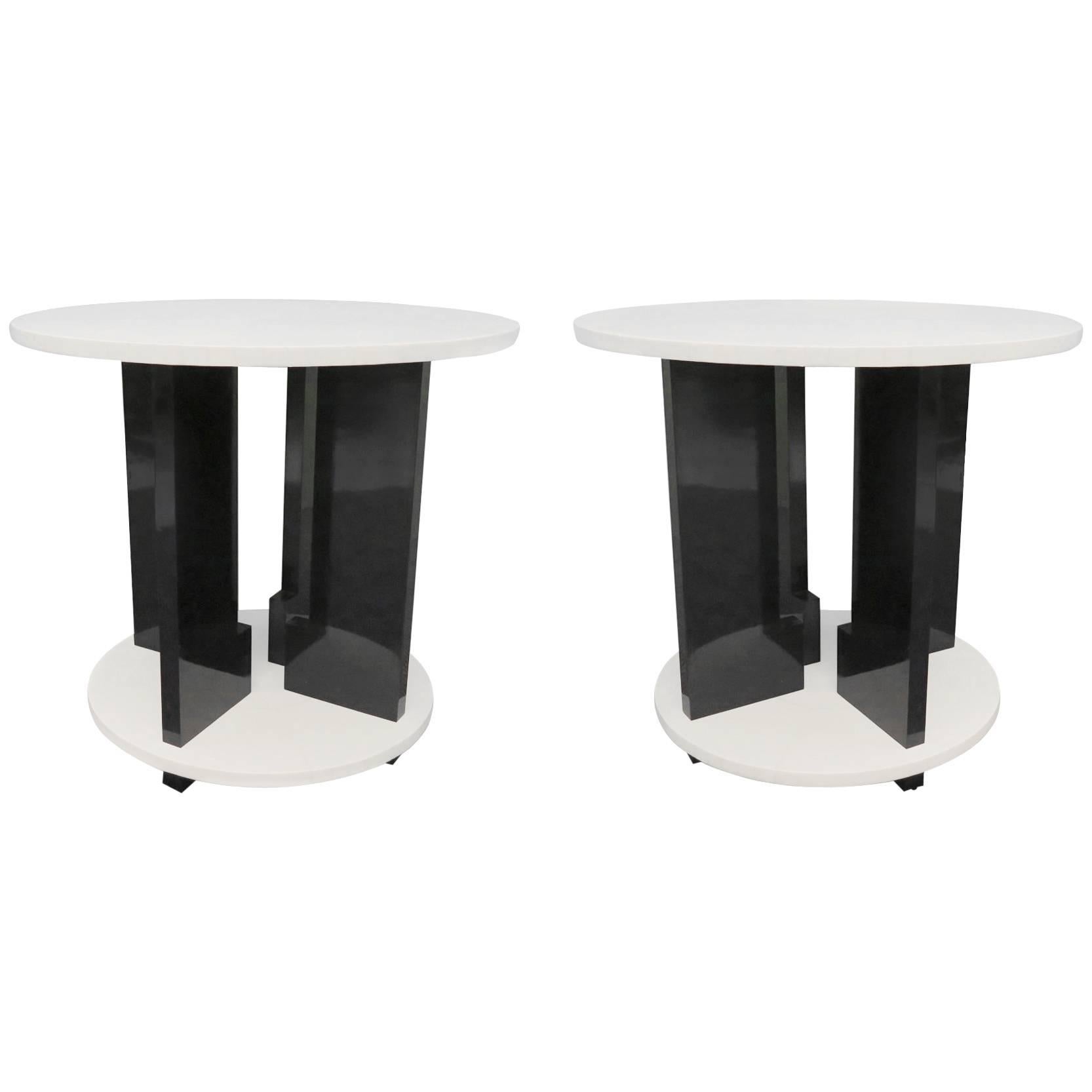 Amazing Italian Art Deco Side Tables