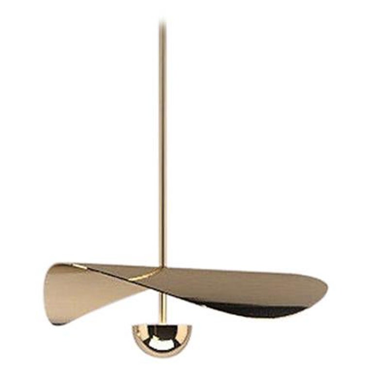 Bonnie Contemporary LED Small Pendant, Solid Brass or Chromed, Handmade/finished