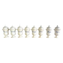 Set of Eight Italian Apothecary Jars w/ Lids