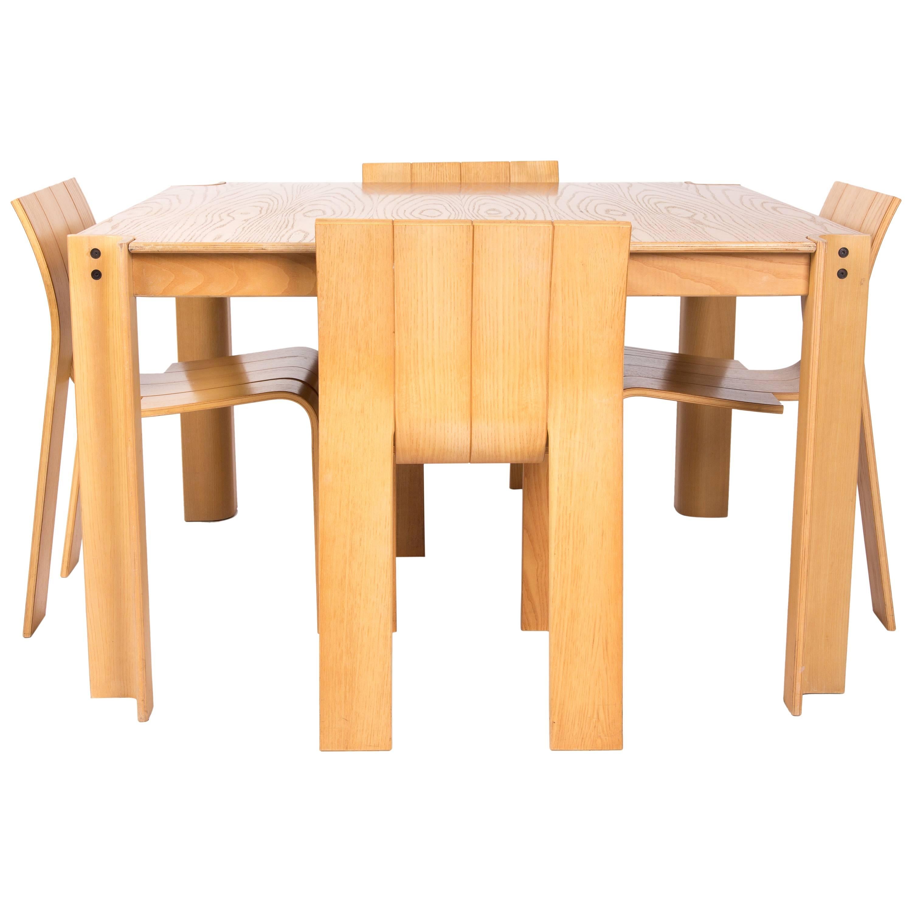 GIJS BAKKER STRIP CHAIRS with the strip table
