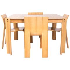 GIJS BAKKER STRIP CHAIRS with the strip table