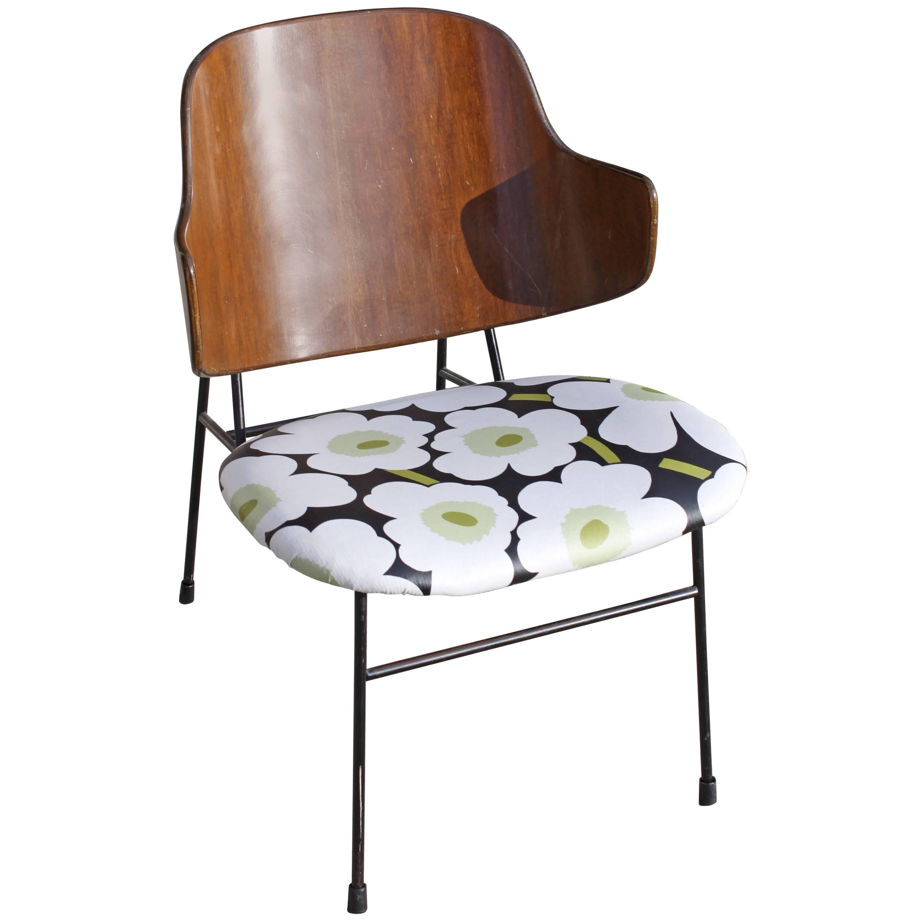 Ib Kofod Larsen 'Penguin' Chair with Marimekko Fabric For Sale