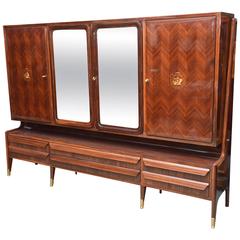 Italian Rosewood Mid-Century Modern Credenza by Dassi, Style of Paolo Buffa 2