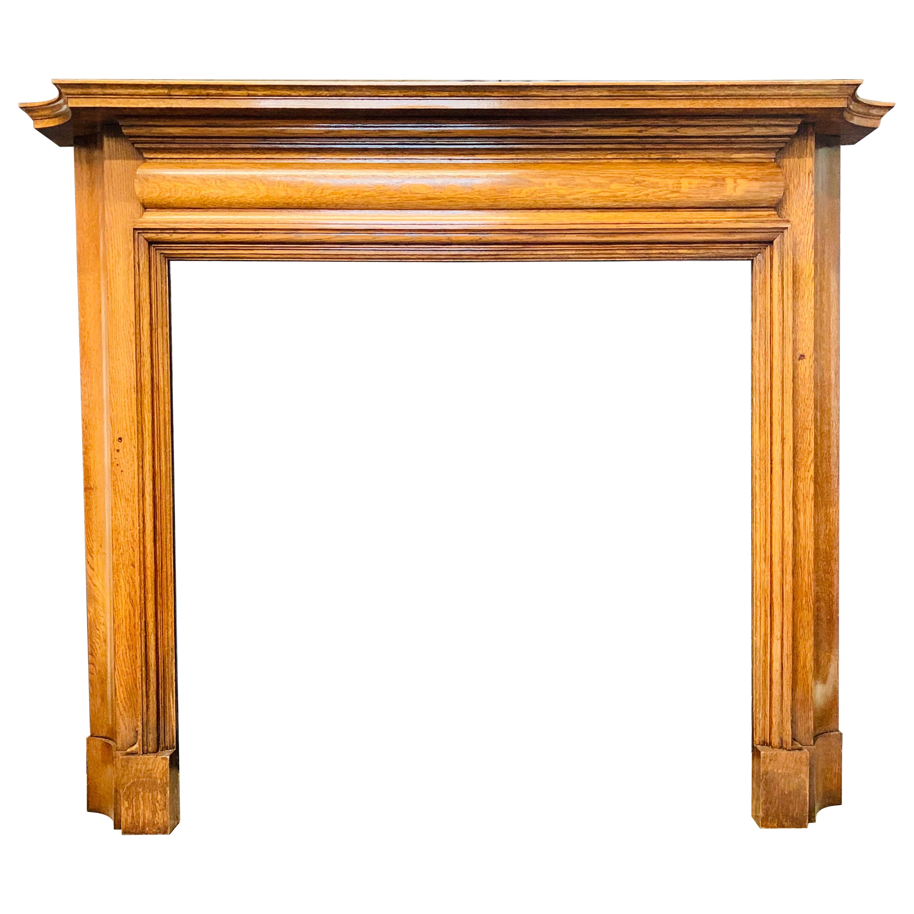 Edwardian Scottish Oak Fireplace Surround.  For Sale