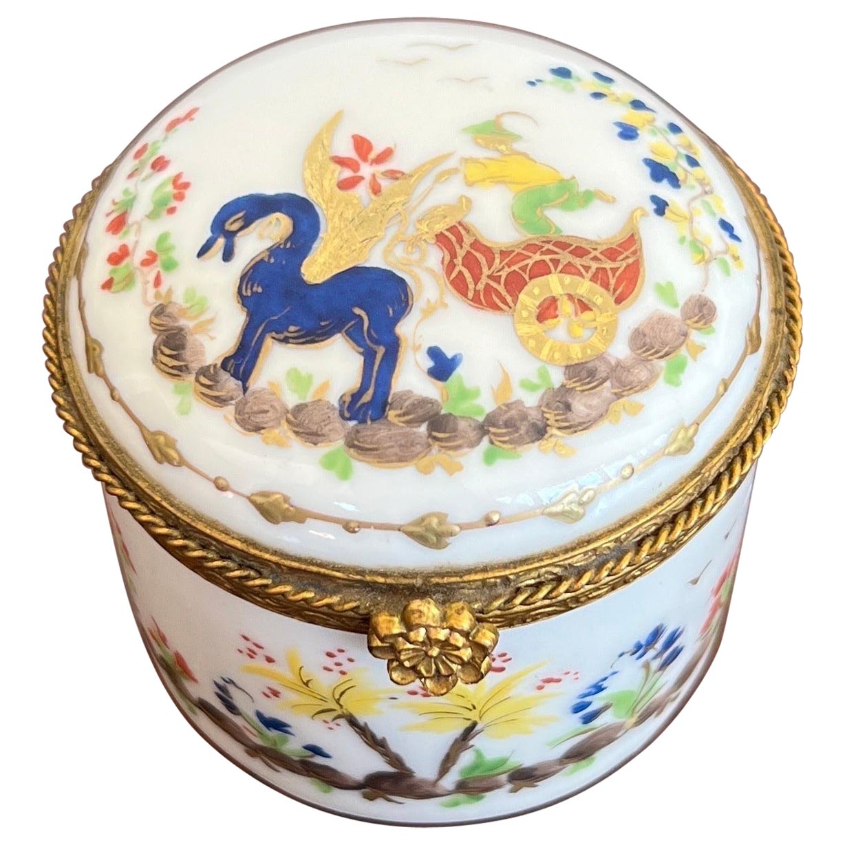 Tiffany Le Tallec Cirque Chinois Porcelain Box For Sale