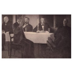 Dopo Vilhelm Hammershøi, "Cinque ritratti". Interni. Stampa su carta.