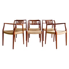 Vintage Set of 6 Niels Moller Dining Chairs #79 and #64