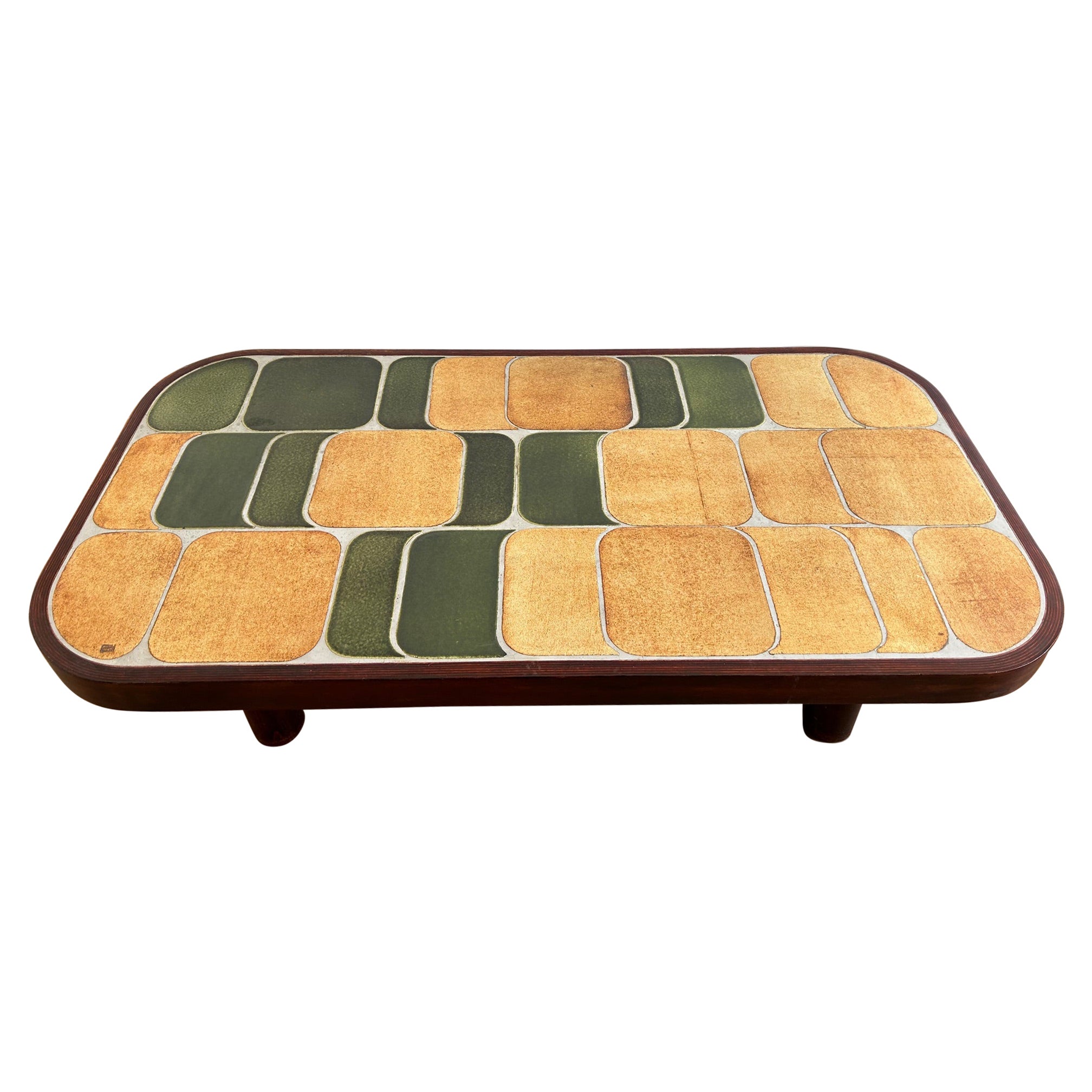 Ceramic Shogun coffee table by Roger Capron, France, 1970's For Sale