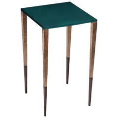 "Upaya" Hand-Hammered Bronze Side Table with Lacquered Top by Aurelien Gallet 10