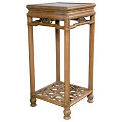 Tall Chinese Teak Stand