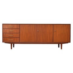 Retro Mid Century Teak Sideboard w/ Locking Doors