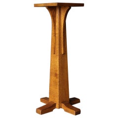 Stickley Arts & Crafts Mission Oak Tapered Pedestal / Plant Stand, 1989