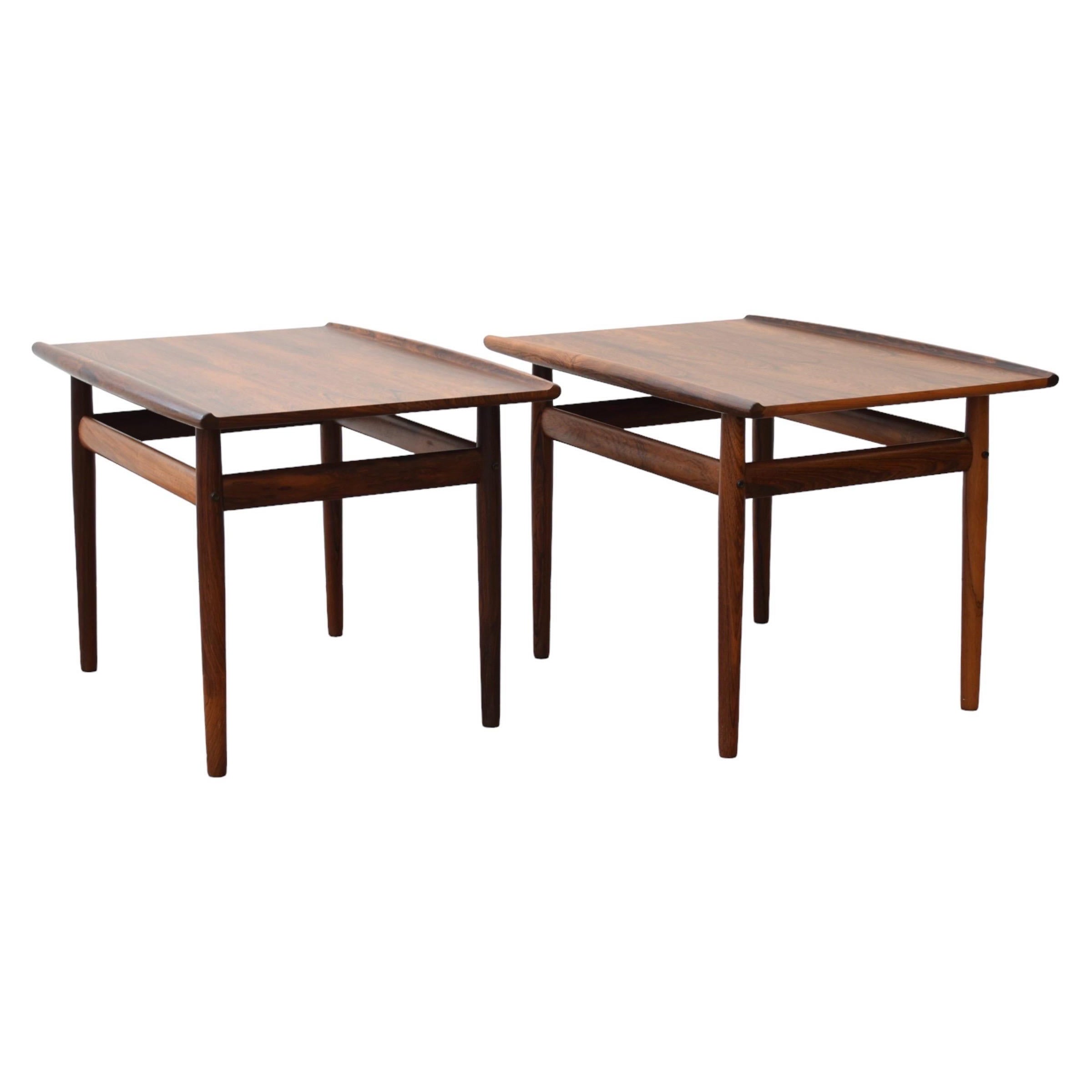 Mid Century Rosewood Side Table Set by Glostrup Møbelfabrik  For Sale