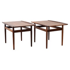 Vintage Mid Century Rosewood Side Table Set by Glostrup Møbelfabrik 