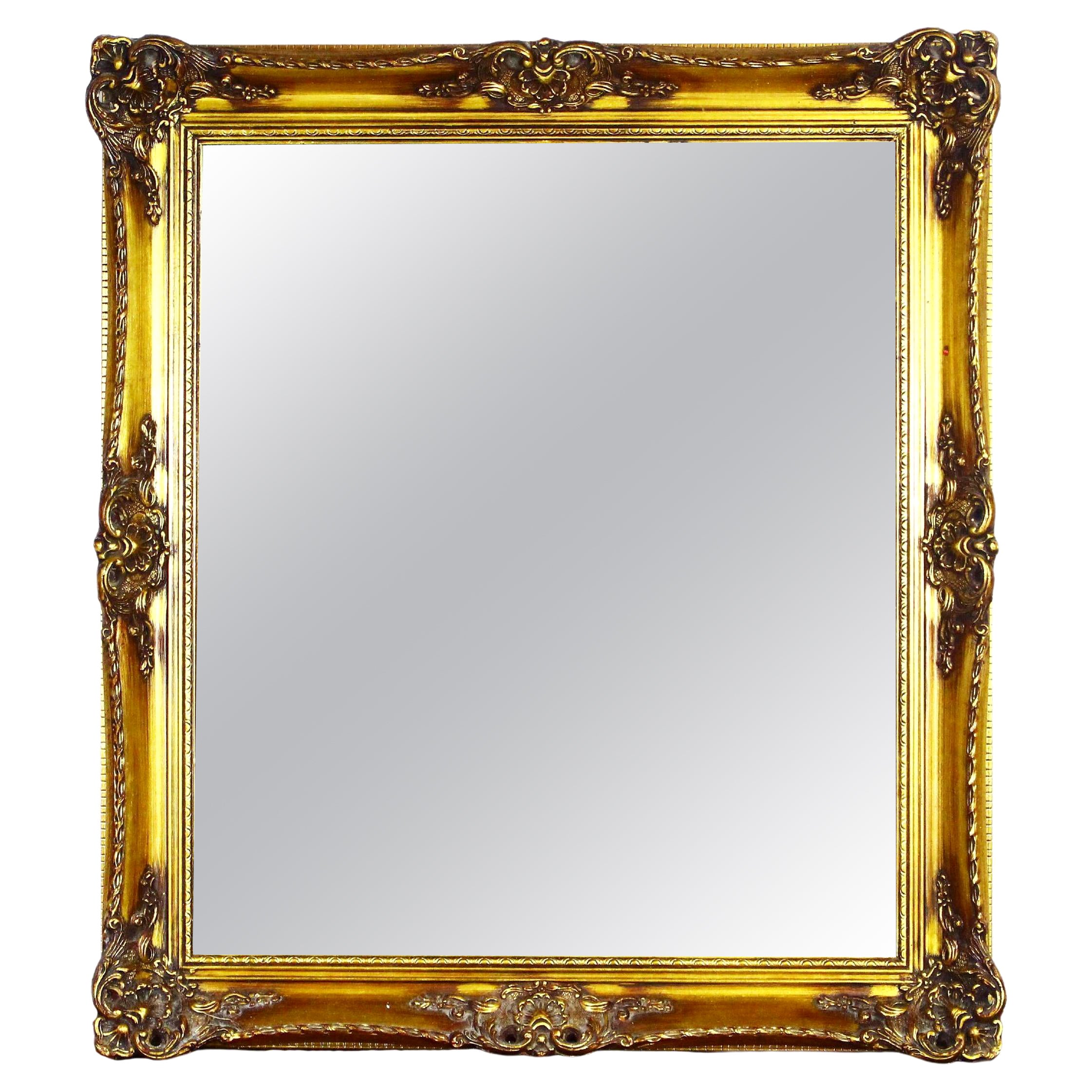 Antique Gilded Wall Mirror For Sale