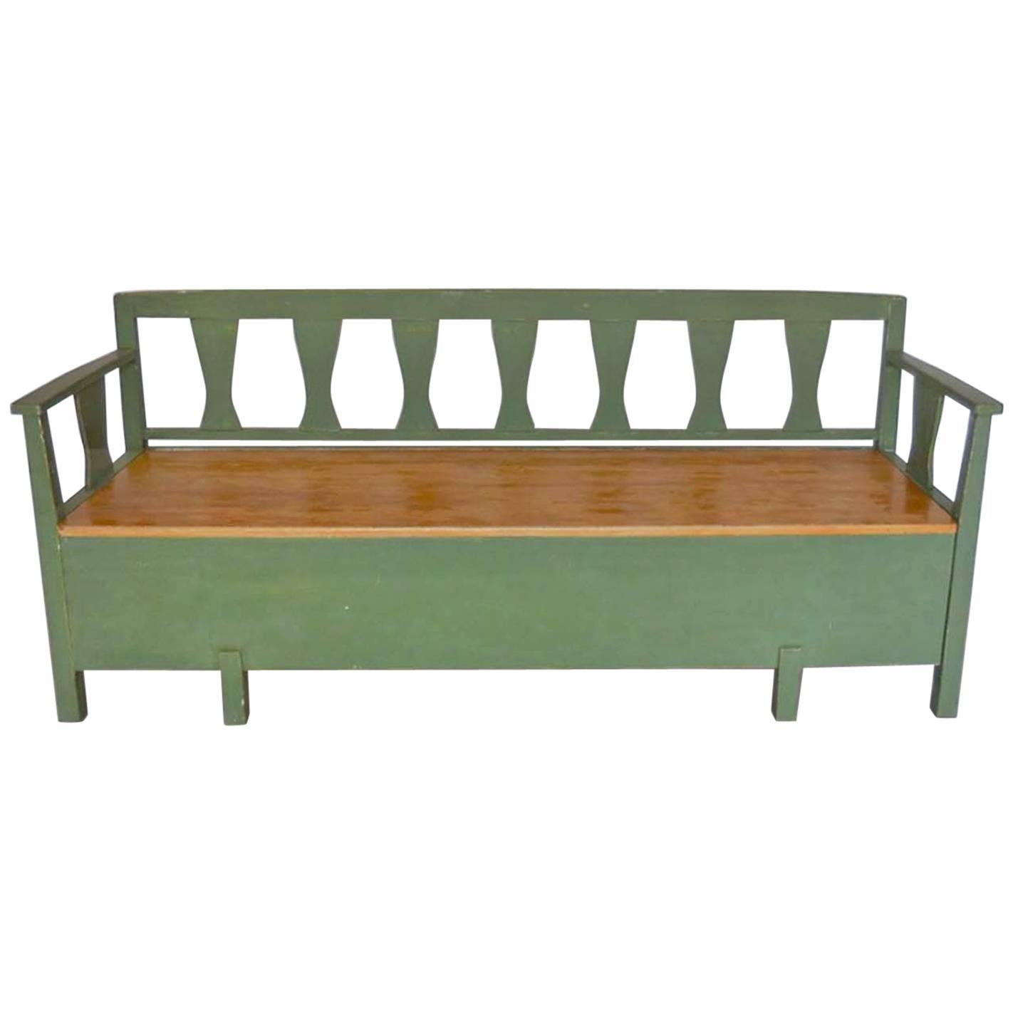 19th Century Swedish Painted Bench/Daybed