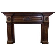 19th Century Large Oak Estate Fireplace Mantel